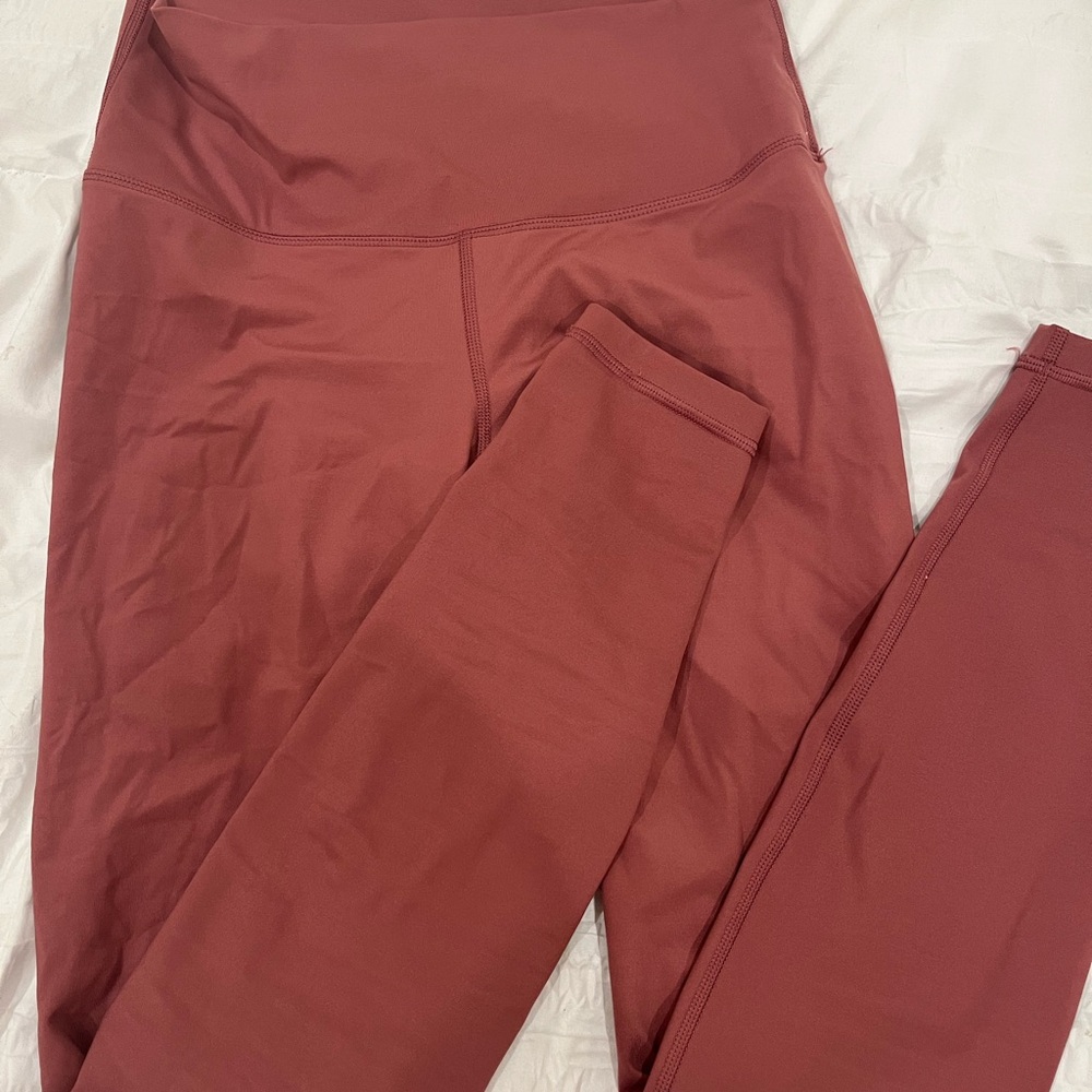 Rust Red High-Waisted Leggings